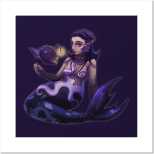 Goth Mermaid Posters and Art